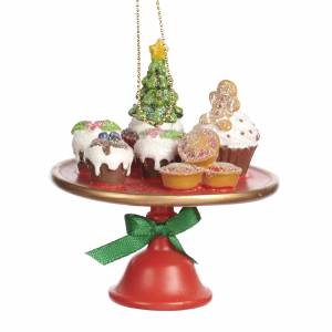 New Year's pendant Christmas dessert on the tab... - flowers delivery Dubai