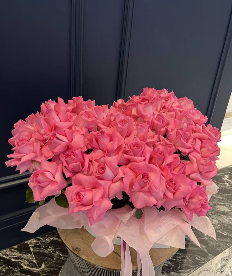 roses in a heart-box 