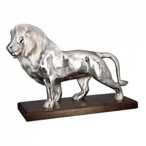 Statuette Lion aluminum - flowers delivery Dubai