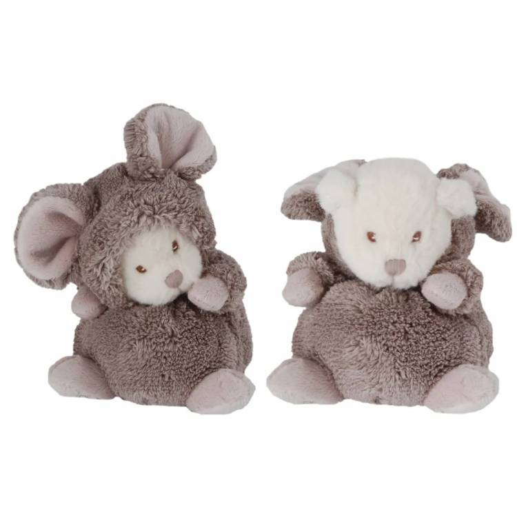 Soft toy Ziggy in a mouse costume, gray 15см