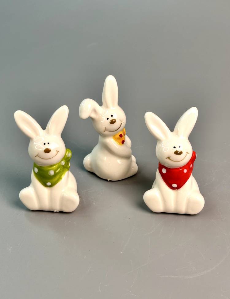 Bunny in assortment ceramic 7 cm