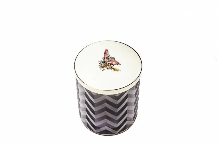 Scented candle Black with scarf GOLD, 450 g