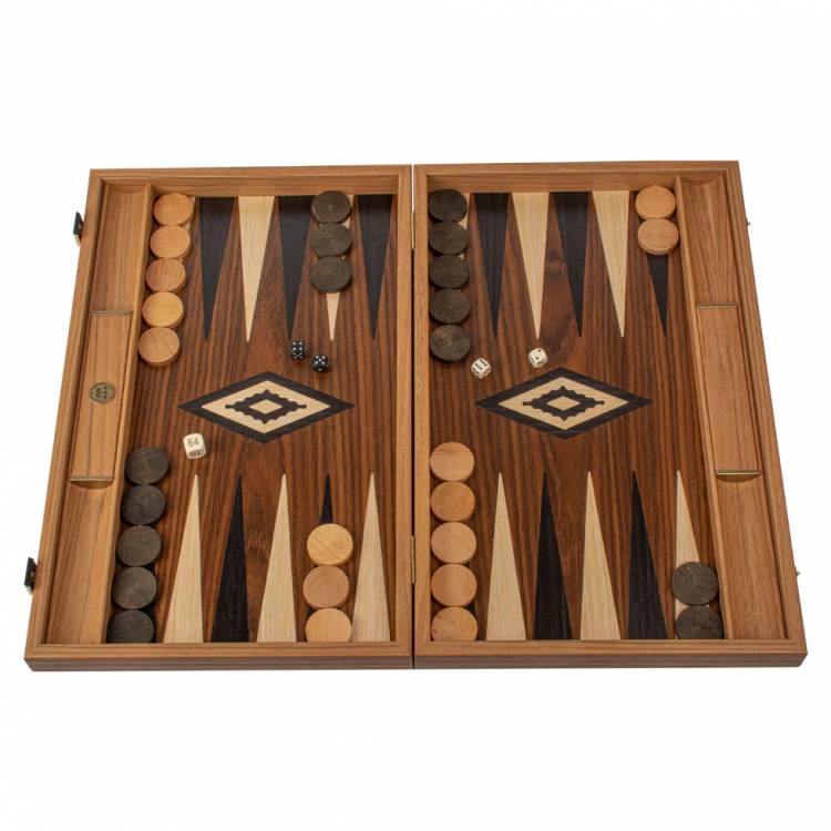 Handmade Walnut backgammon, L