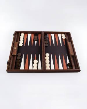 Backgammon handcrafted in brown crocodile leather - flowers delivery Dubai