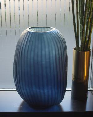 Patara Vase tall indigo 42 cm - flowers delivery Dubai