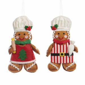 New Year's gingerbread pendant 2D, assorted 19 cm - flowers delivery Dubai