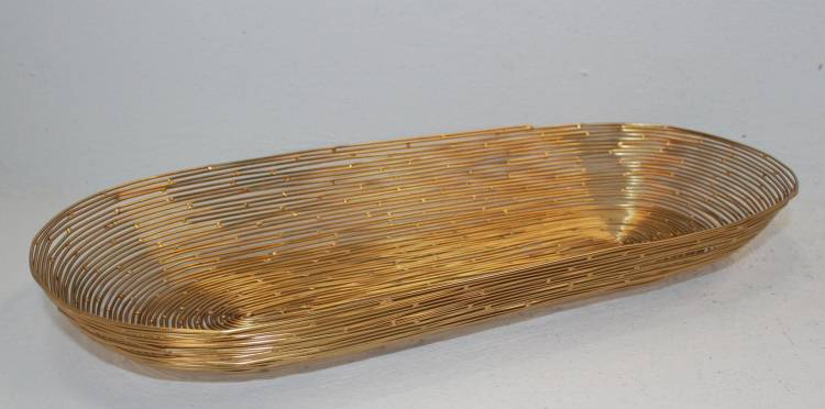 Bowl "Iron" gold 40x18x5 cm