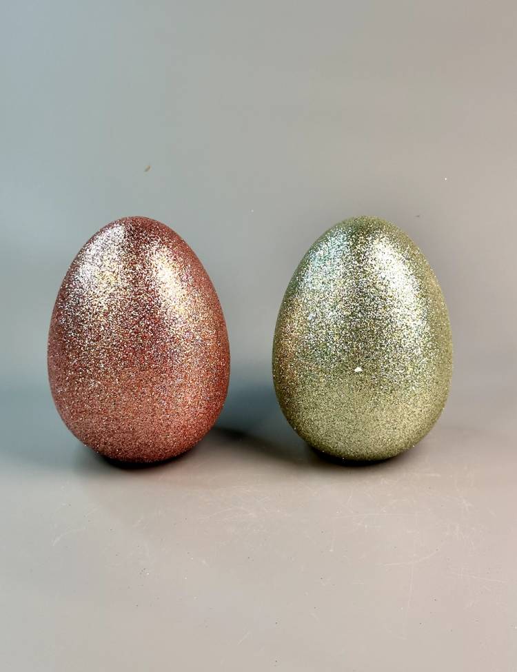 Plastic shiny egg 9*12*9 cm