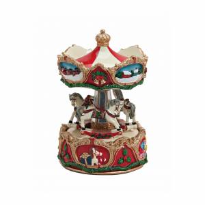 Music box carousel poly 17x11 cm - flowers delivery Dubai