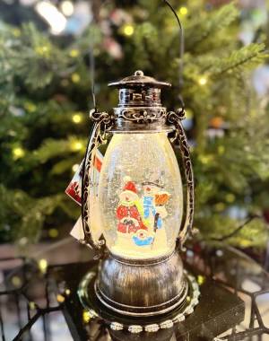 Lantern-snowman family with baby,waterspinning,... - flowers delivery Dubai