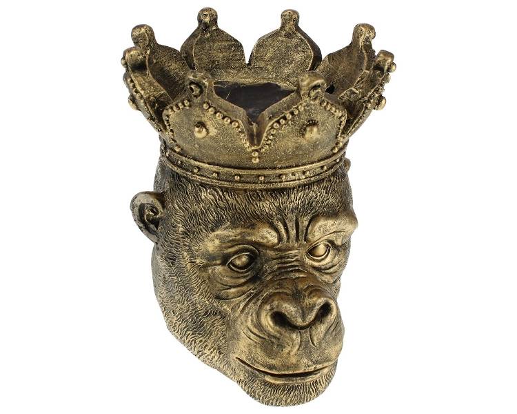 Monkey planter head Kong, gold