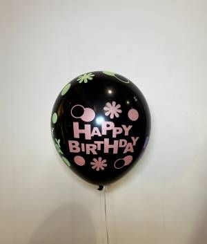 Balloon black Happy Birthday flowers - flowers delivery Dubai