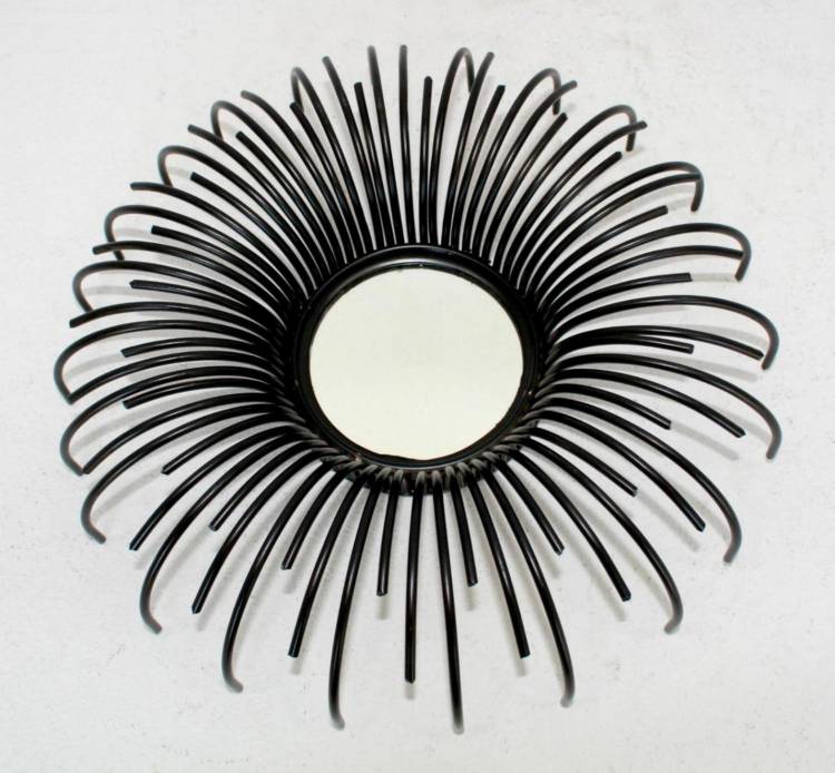 Mirror "Starfish" black, 33 cm