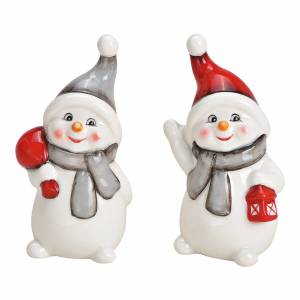 Ceramic snowman white, red,  in assortment  6x1... - flowers delivery Dubai