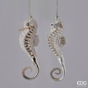 Seahorse Christmas tree glass toy in rhinestone... - flowers delivery Dubai