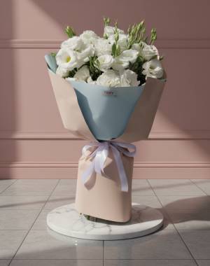 Bouquet of 11 white eustomas - flowers delivery Dubai