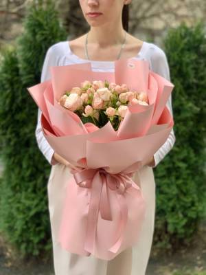 bouquet of 15 cream spray roses - flowers delivery Dubai