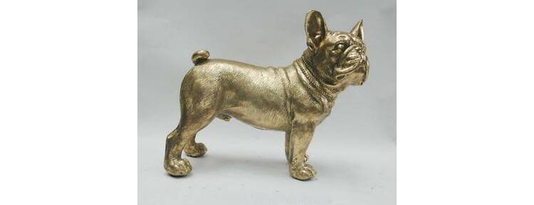 statuette French Bulldog, standing gold 24*11*21