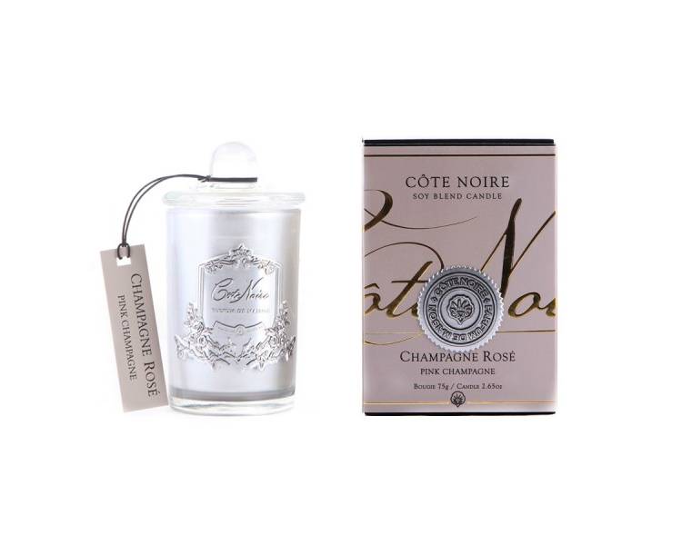 Scented candle Rose Champagne SILVER, 75g