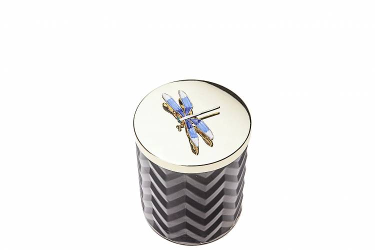 Scented candle Blue with scarf GOLD, 450 g