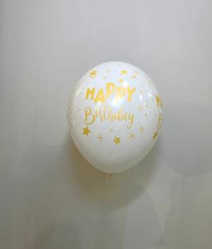 Balloon white Happy Birthday stars - flowers delivery Dubai