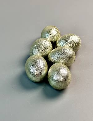 Set of shiny eggs of 6 pcs plastic, 8*14*4 cm(d... - flowers delivery Dubai