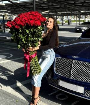 Букет 200 импортных красных роз, 100см - flowers delivery Dubai