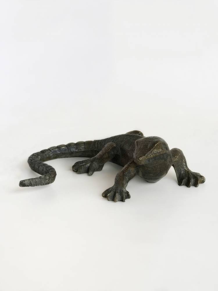 Statuette "Lizard" gold, 13 cm