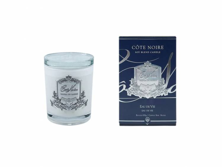 Scented candle Eau de Vie - White & SILVER 450g