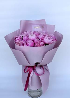 Букет 25 розовых пионов - flowers delivery Dubai