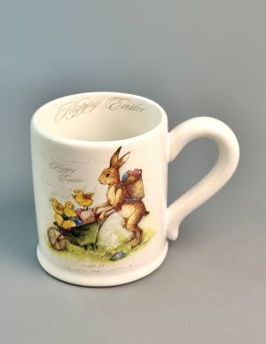 Dolomite mug with bunny 13x9x10cm - flowers delivery Dubai