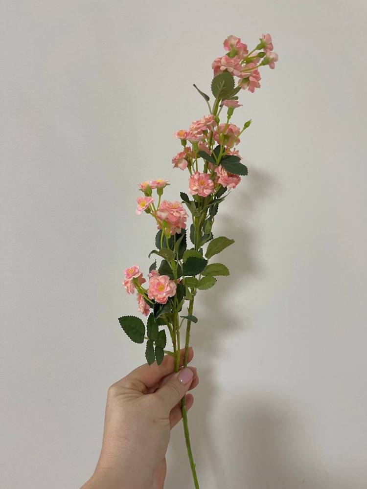 mini roses spray pink, artificial