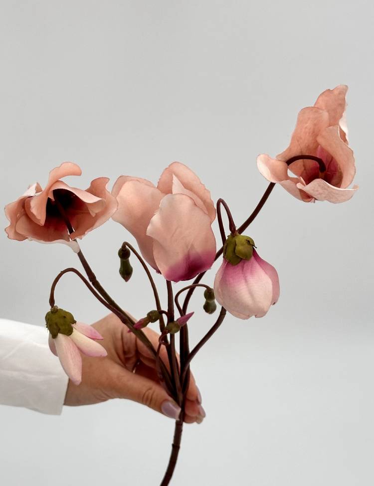 Artificial Cyclamen pink, 41 cm