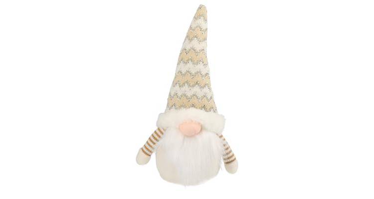 Gnome fabric sitting, Gold/White