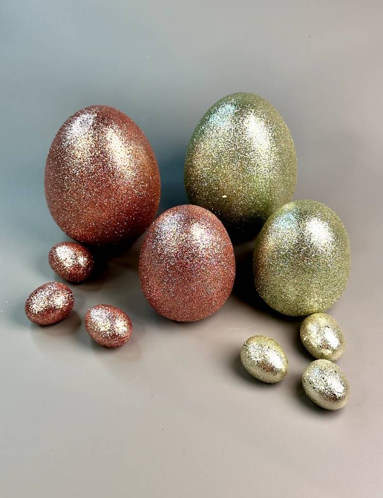 Plastic shiny egg 11*16*11 cm