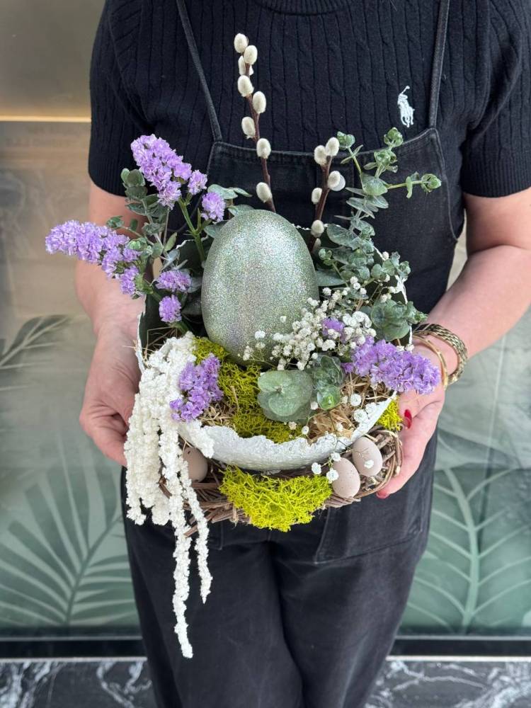 Easter composition "There is spring in the egg"