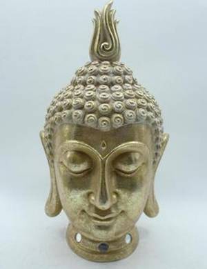 Decor of the Buddha's head is gold 28 cm - flowers delivery Dubai