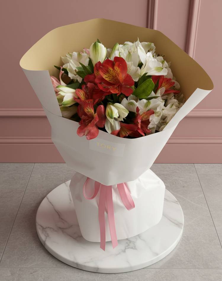 Bouquet 9 alstroemerias mix