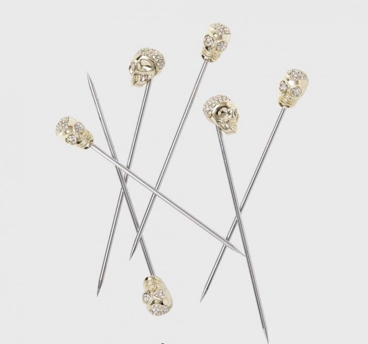 Skewers for cocktail decoration "Skull"