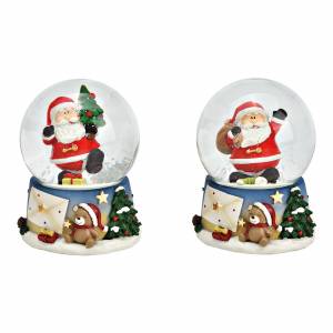 Snow globe Santa Claus assort  7x9x8cm - flowers delivery Dubai