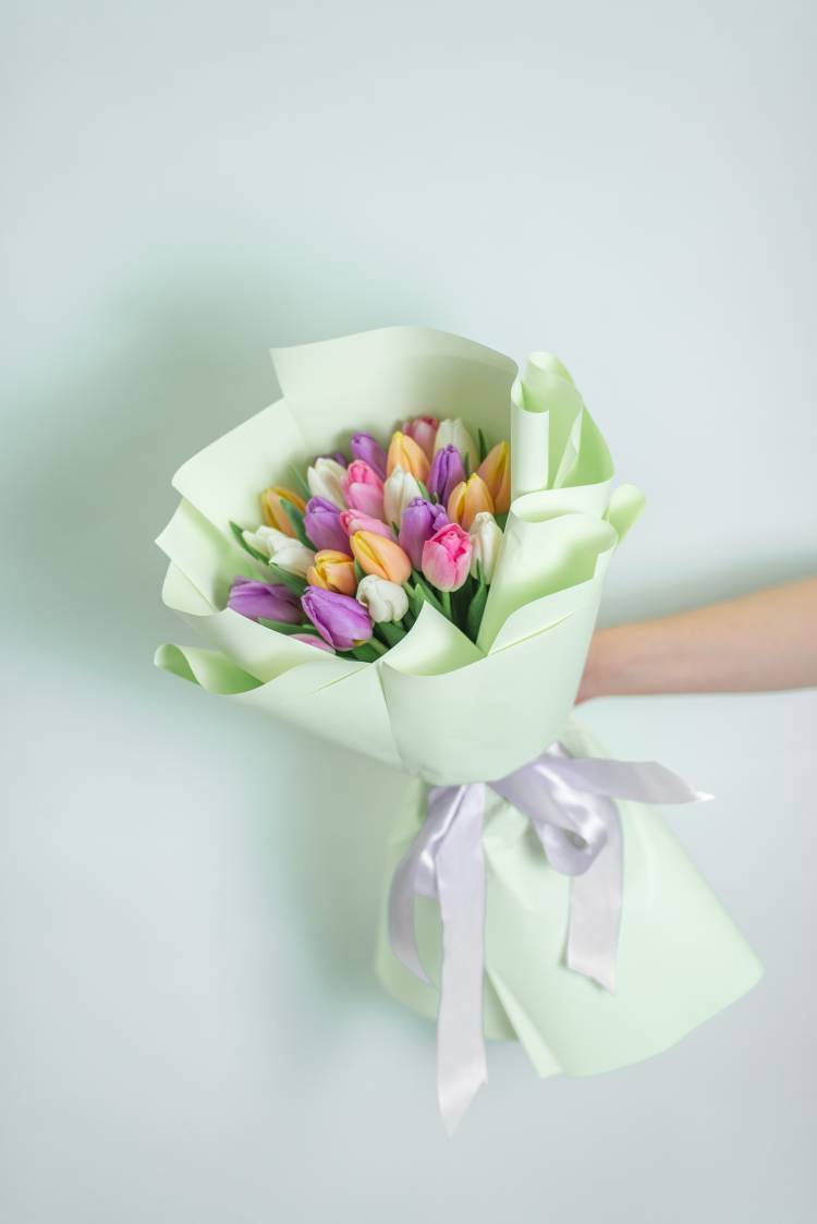 Bouquet of 35 Mixed Tulips