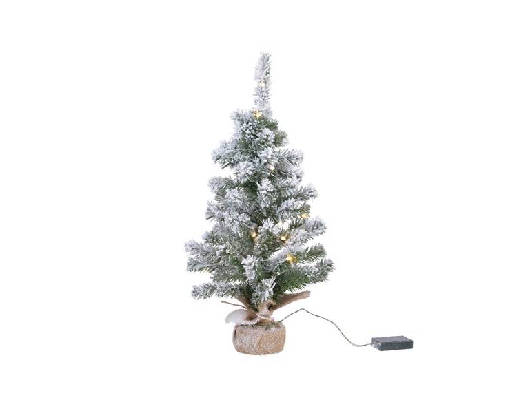 Snowy spruce "Imperial" with LED lights, 75 cm