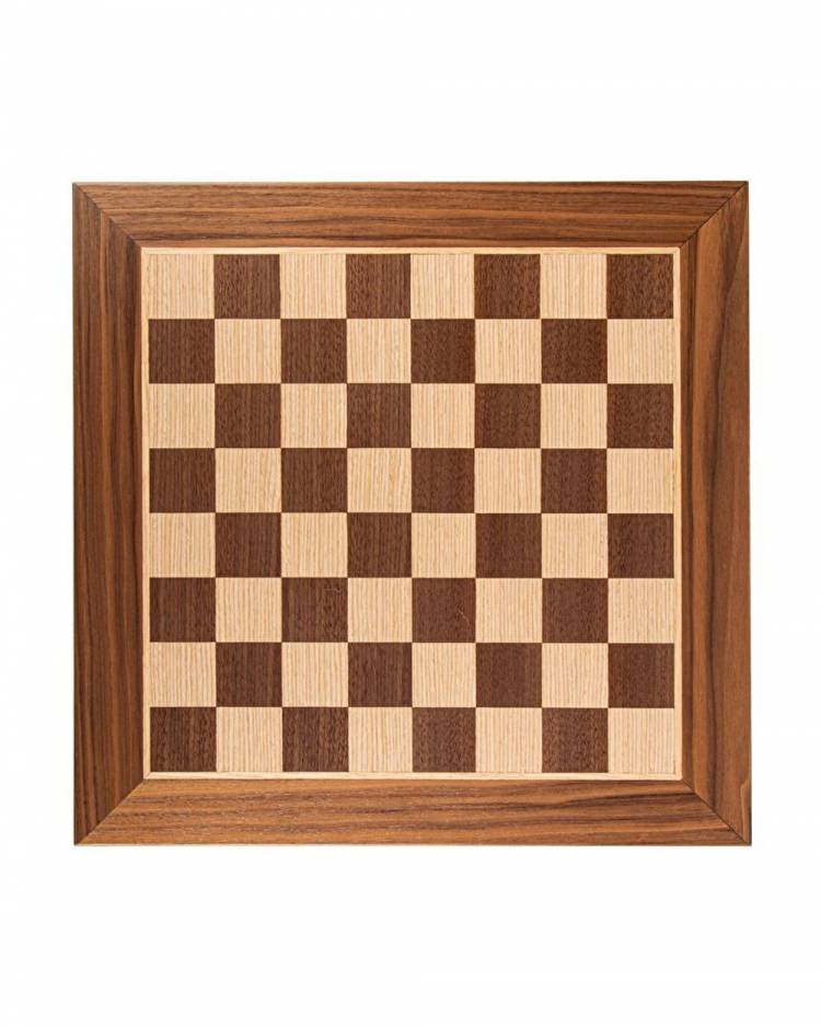 Chessboard walnut wood & oak inlaid handcrafted 40x40cm