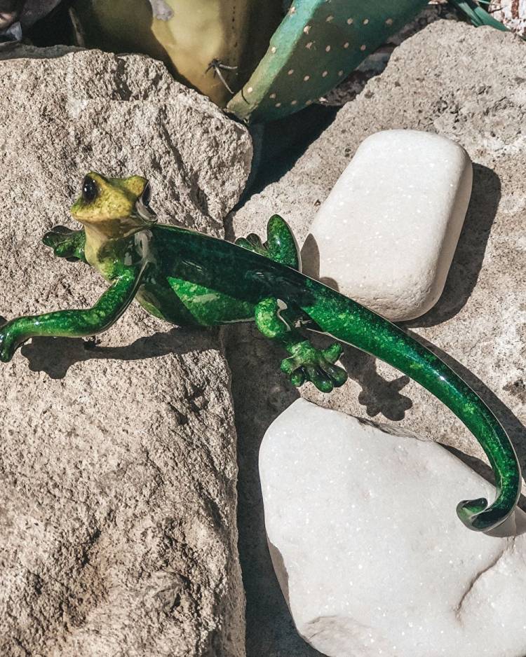 Statuette Lizard Charly green 18 cm