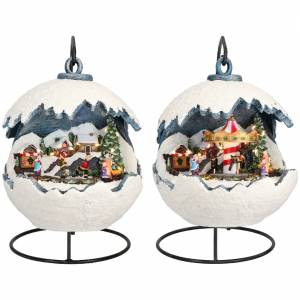 Christmas ball animated assorted Led 20,5x20,5x22 - flowers delivery Dubai