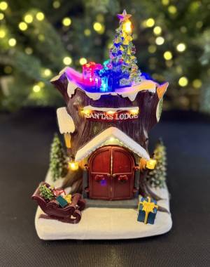 Santa's lodge animated LED - flowers delivery Dubai