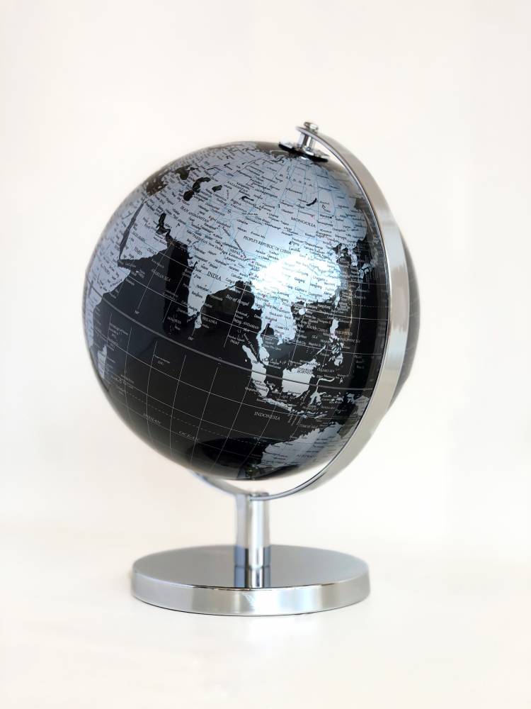 Globe black/silver, 28 cm