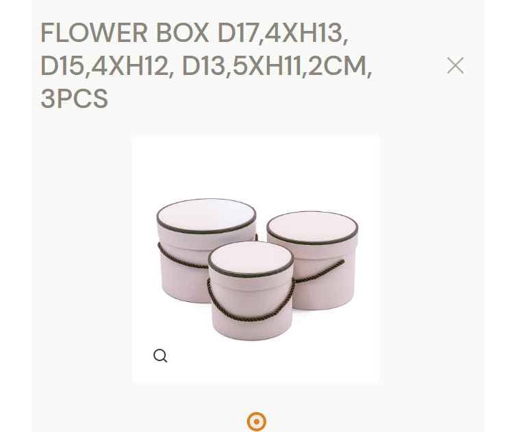 Flower box (17,4*H 13) pink