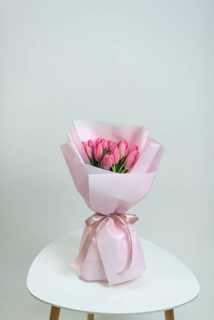 Bouquet of 15 Pink Tulips