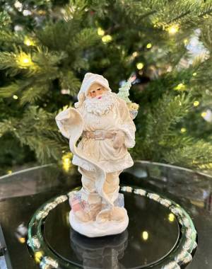 Santa decor, beige color. - 8x5.6x12.8 cm - flowers delivery Dubai